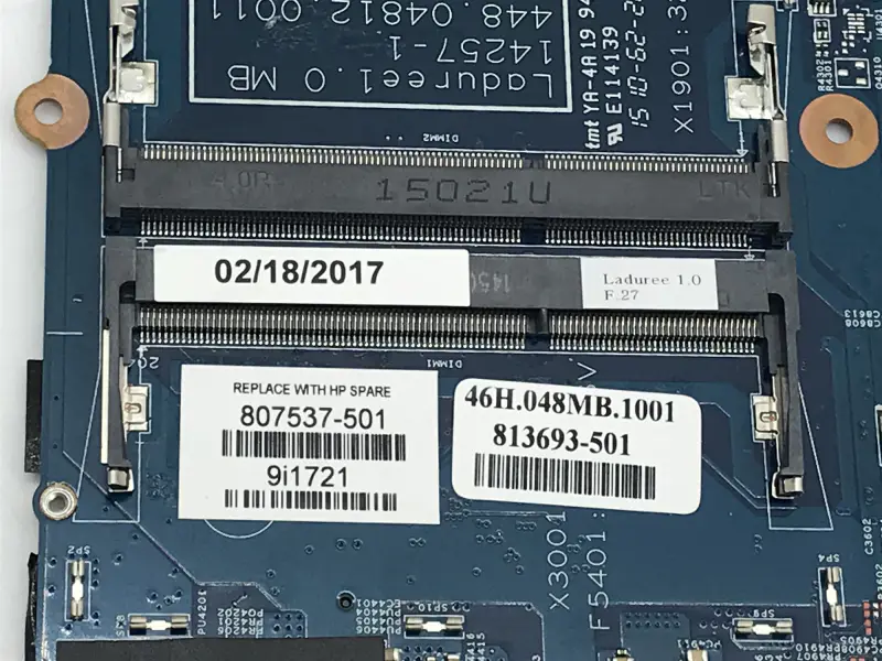 HP Zbook Studio G4 921017-001 923148-001 LA-E251P Hauptplatine