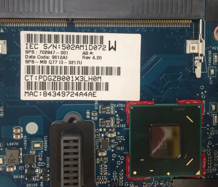 HP 702847-001 702847-501 702847-601 Intel i3-3217U CPU 6050A2514101-MB-A02 Motherboard
