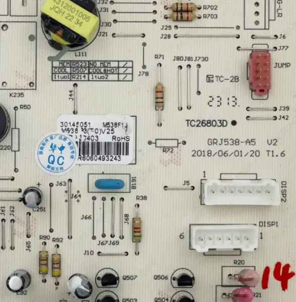 Gree Klimagerät Inneneinheit Steuerplatine M538F1J Schaltkreis PCB 30145051