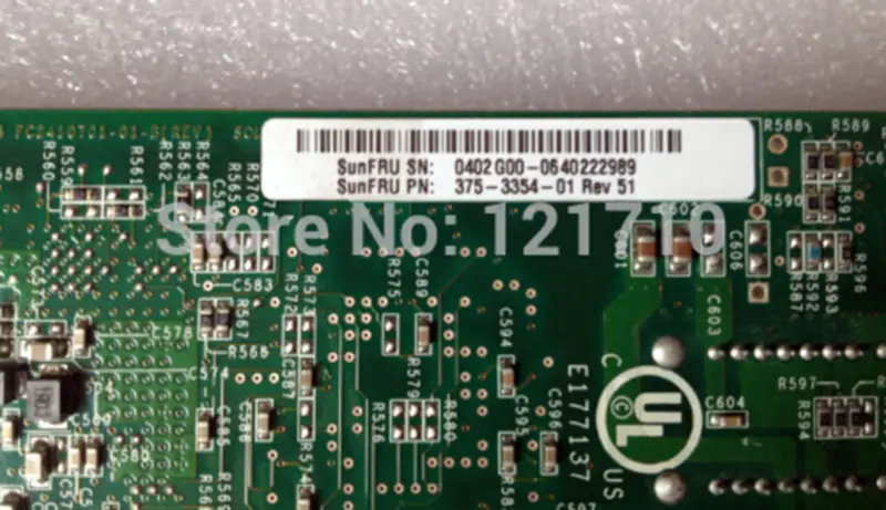 Sun QLA2460 FC2410401-31 PCI-X 2.0 Schnittstelle 4Gb FC HBA Karte 375-3354-01 REV 51 Industrie-Motherboard