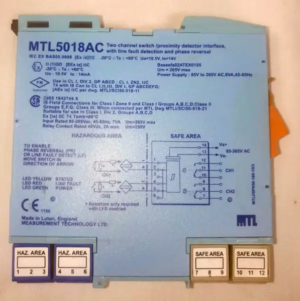 MTL 5018AC Schalter