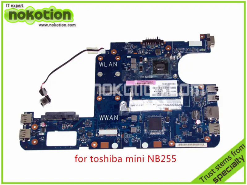 Toshiba Hauptplatine NOKOTI PAV10 LA-5122P REV 1.0 K000106970 NB255 Intel Atom N455 1.66GHz GMA X3150