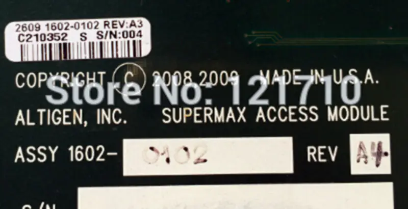 ALTIGEN MAX4000 SUPERMAX ACCESS MODULE 1602-0102 REV A4 2602-0001 REV A3 Industrie-Motherboard
