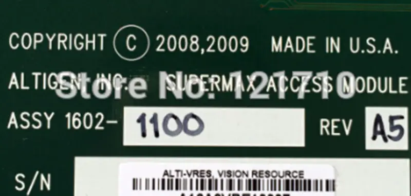 ALTIGEN SUPERMAX ACCESS MODULE 1602-1100 REV A5 ALTI-VRES VISION RESOURCE 2602-0001 REV A3 Industrie-Motherboard