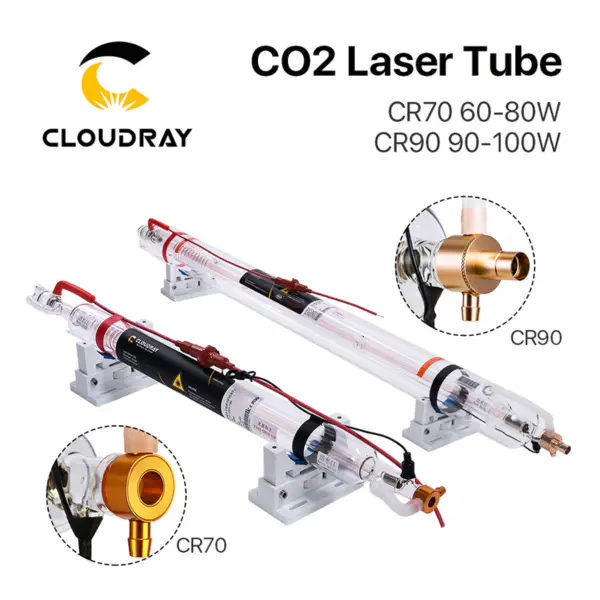 60W 90W CO2 Laser Rohr Länge 1250mm Ø 55mm 80mm Upgraded Metallkopf Glasrohr für CO2 Laser Maschine