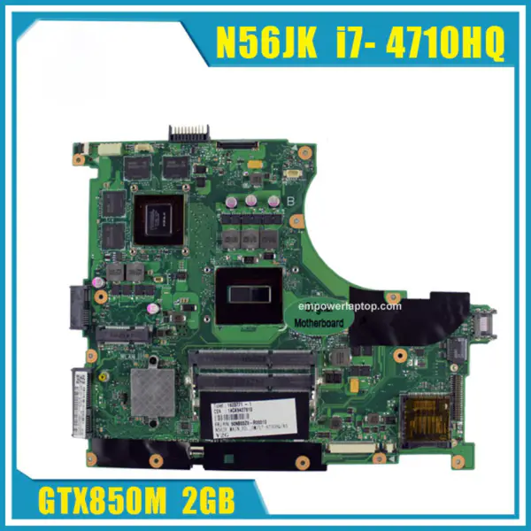 Asus Motherboard N56JK N56JK G56JK mit i7 8 Speicher 2 RAM Slots REV 2.0