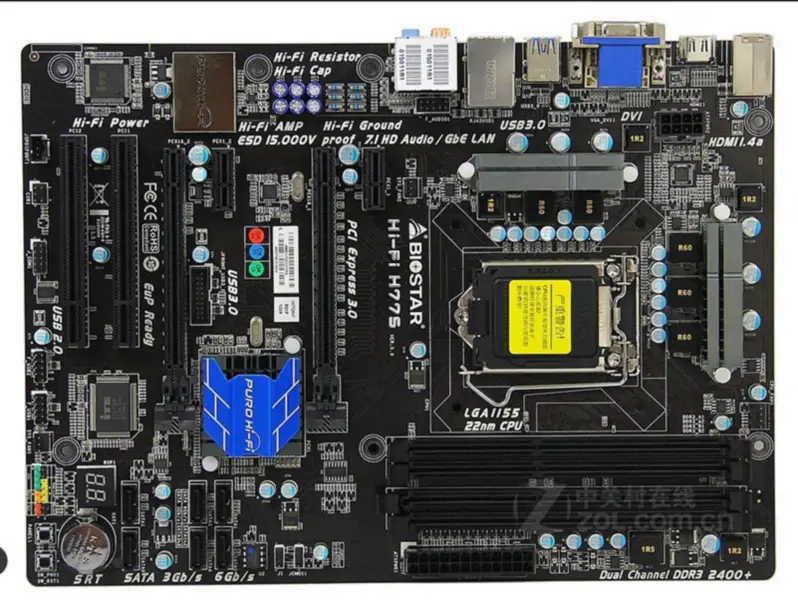 Biostar Hi-Fi H77S Hauptplatine LGA1155 22/32nm H77