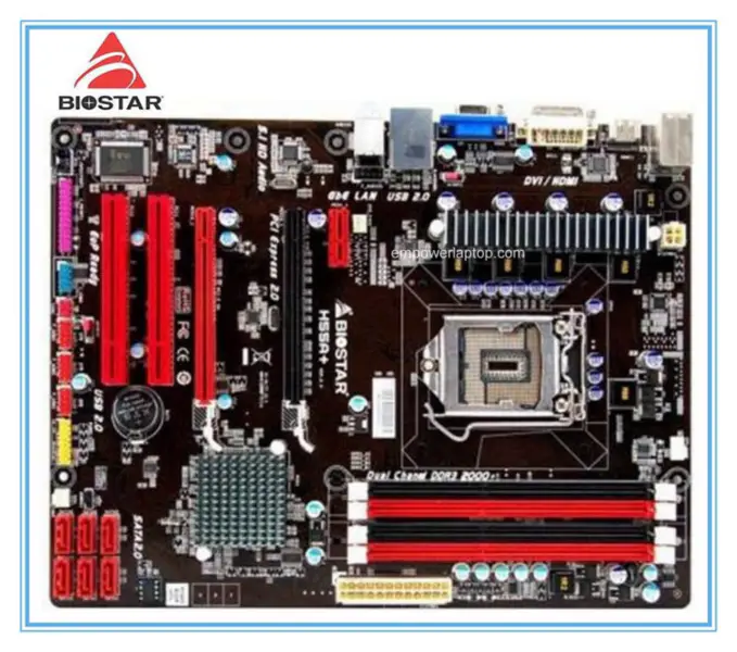 Biostar H55A+ LGA 1156 Integriertes Solid-State-Motherboard