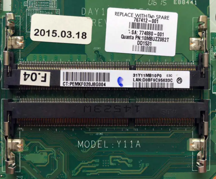 HP 17-P DAY11AMB6E0 767412-001 774880-001 i7-4510U Hauptplatine