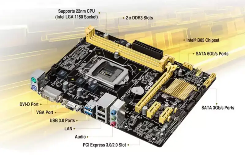 Asus B85M-F PLUS B85 LGA 1150 Micro-ATX-Motherboard