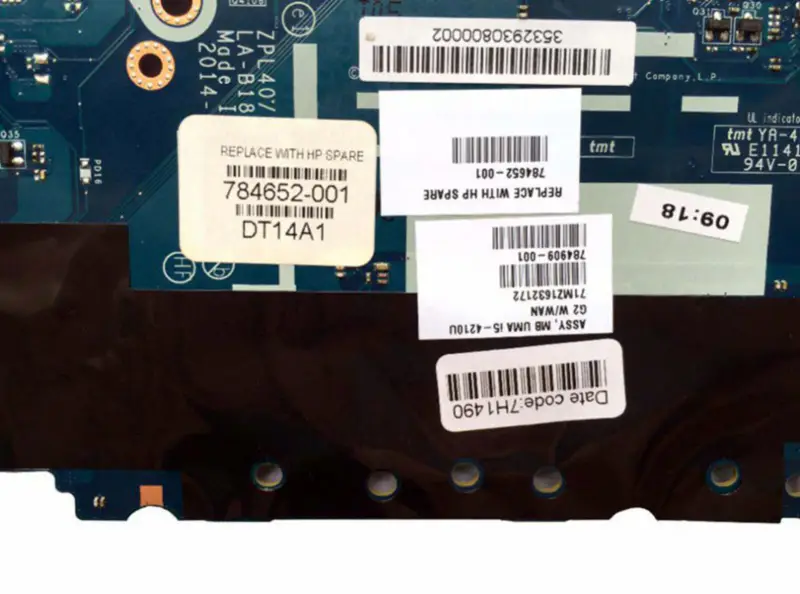 HP Hauptplatine 450 G2 784652-001 SR1EF i5-4210U