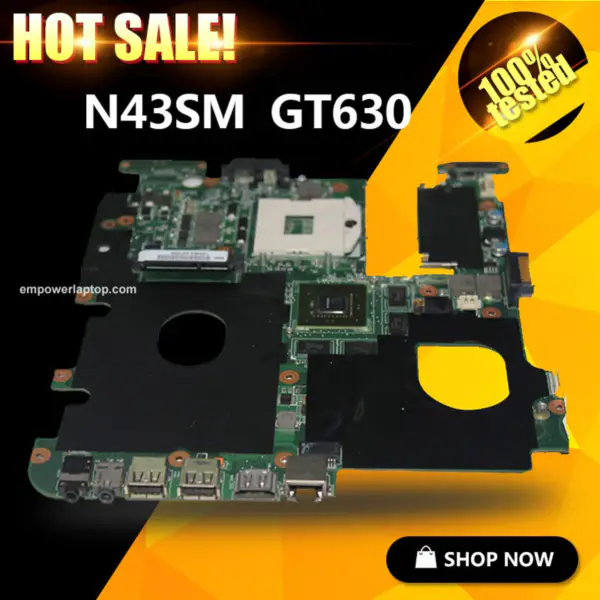 Asus Motherboard N43SM GT630M Video Chip N43SL N43S N43SN N43SM 2G