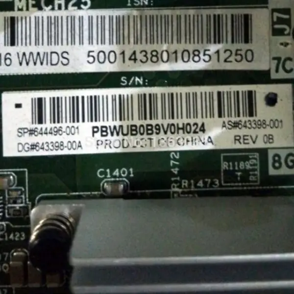 HP 644496-001 643398-001 Server-Motherboard für BL620C G7