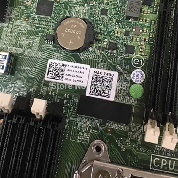 Dell 0975F3 975F3 CN-0975F3 Server-Motherboard für PowerEdge T430