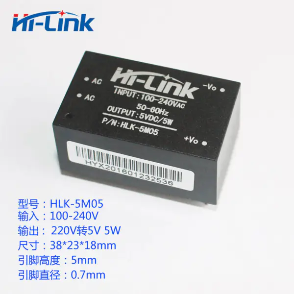 5PCS/LOT HLK-5M12 Schaltnetzteil AC-DC low ripple 220V bis 12V 5W Modul