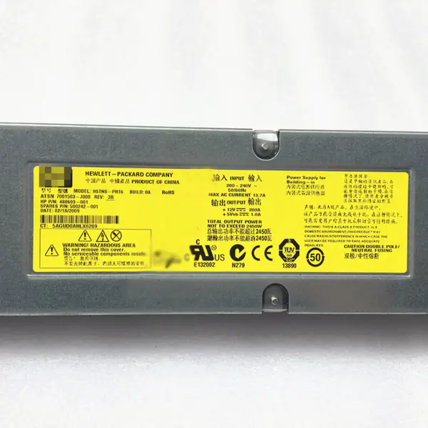 2450W 12V 200A für HP C7000 Server-Netzteil 499243-B21 500242-001 488603-00