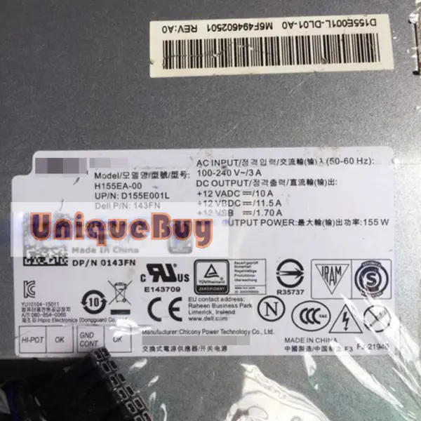 16pin-Netzteil für Dell AIO Optiplex 155W 3240 7440 Serie H155EA-00 143FN