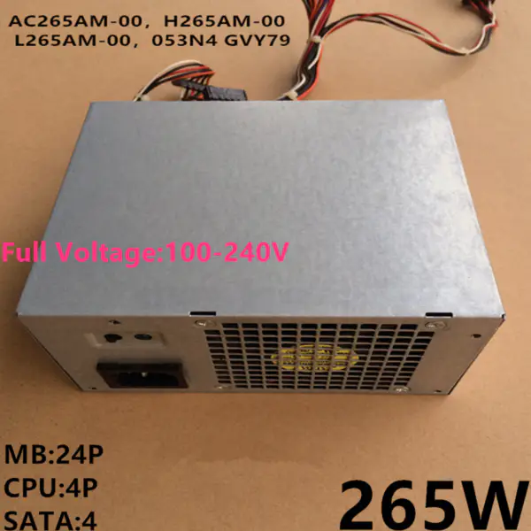 Netzteil für Dell 390 790 990 9010MT T1600 7010 3010 265W Netzteil AC265AM-00 H265AM-00 L265AM-00 L265EM-00 GVY79