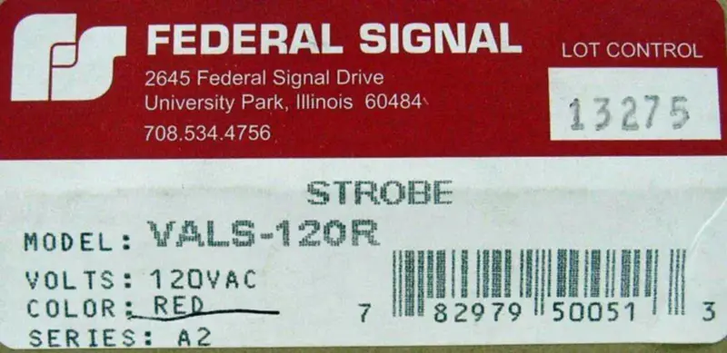 FÖDERALES SIGNAL VALS-120R