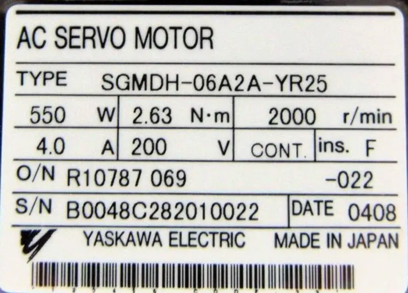 YASKAWA ELEKTRISCH SGMDH-06A2A-YR25