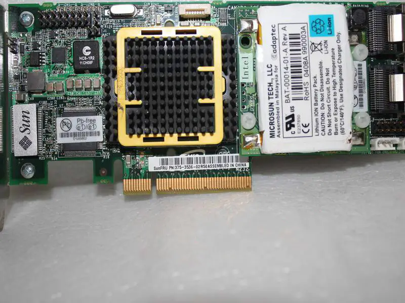SUN 375-3536 PCI-E SAS RAID Array Karte mit Akku