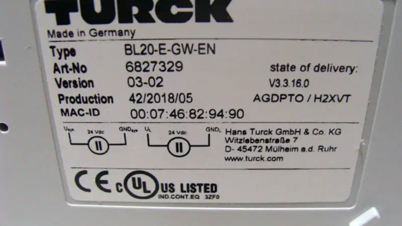 TURCK BL20-E-GW-DE