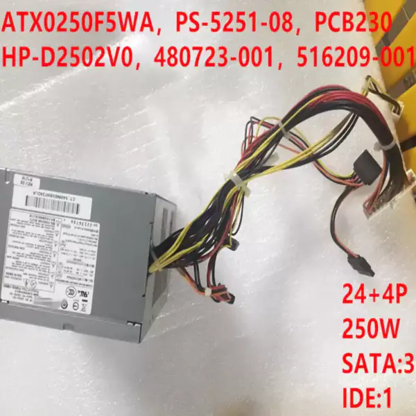 Netzteil für HP DX2718 DX2310 DX2318 DX2710 250W Netzteil ATX0250F5WA PS-5251-08 PCB230 HP-D2502V0 480723/516209-001