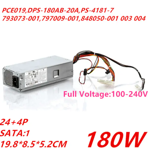 Netzteil für HP S5 S5-1333 1523 1537 180W Netzteil PCE019 PS-4181-7 793073-001 797009-001 848050-001