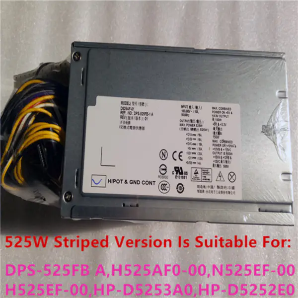 525W DPS-525FB-1 A H525AF-01 D525AF-01 7JVXX V4NC2 M1J3H Netzteil für Dell T3500 XPS 9100 9000
