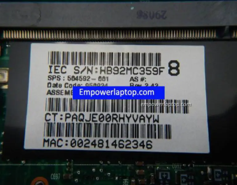 HP Mini 1000 504592-001 N270 Hauptplatine