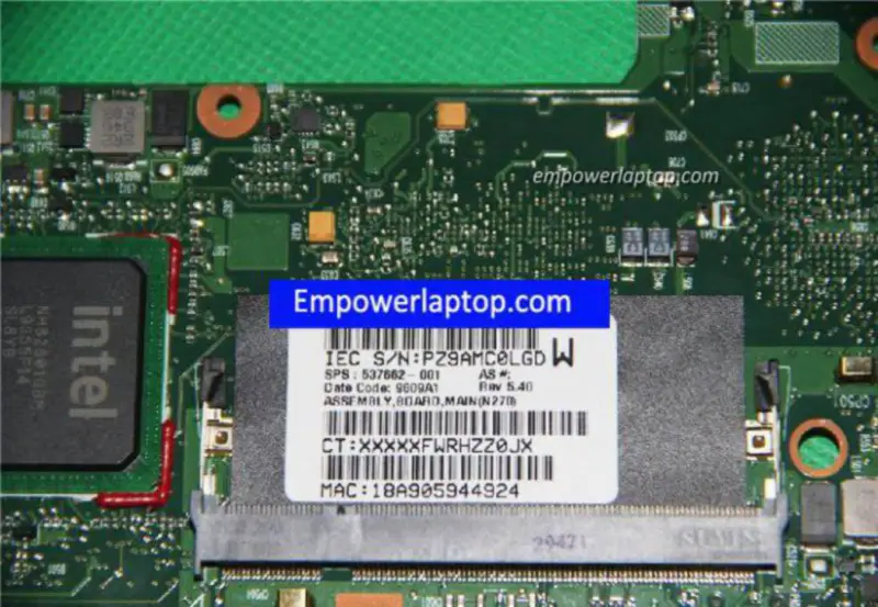 HP MINI 110 537662-001 Hauptplatine