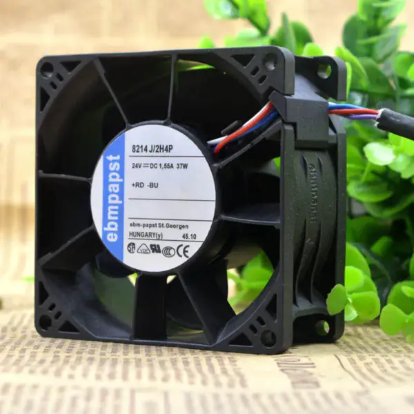EBM PAPST 8CM 8038 24V 1,55A 37W 8214 J/2H4P Lüfter