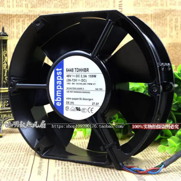 EBMPAPST 17.2*15*5.1CM Lüfter 6448TDHHBR 48V 159W
