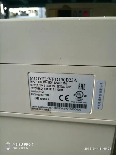 Delta B-Serie 15KW VFD150B23A