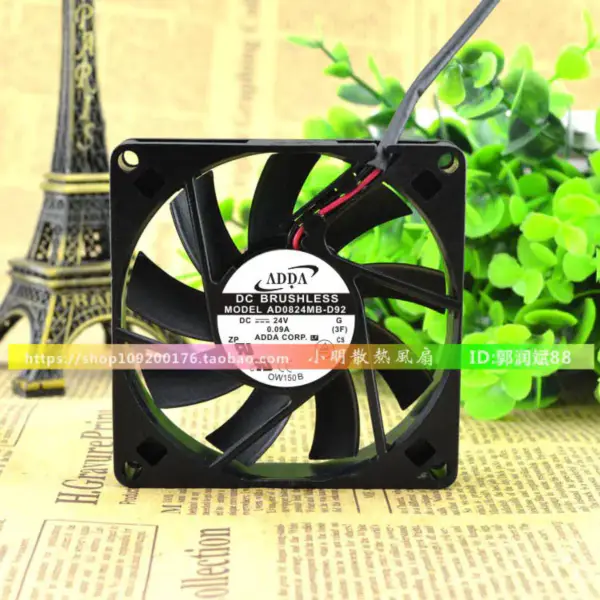 ADDA 8CM AD0824MB-D92 24V 0,09A 3-Draht-Lüfter
