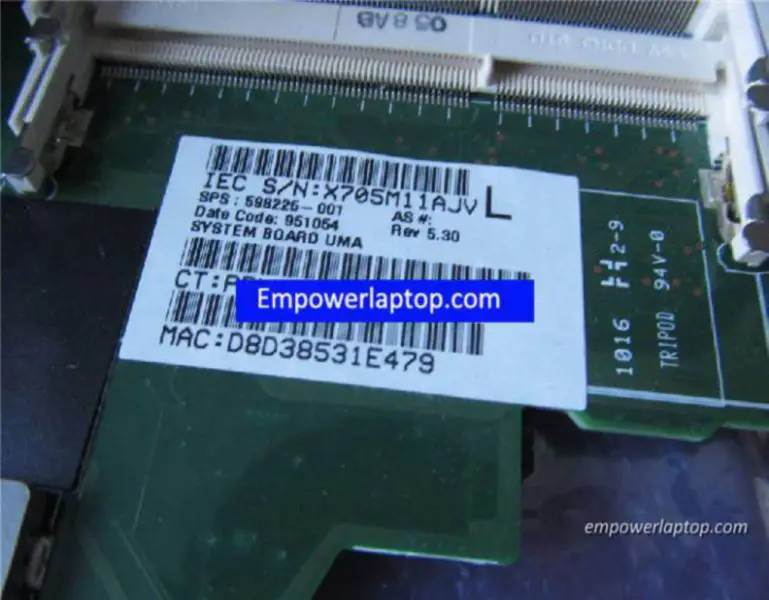 HP DV5 DV5T 598225-001 Hauptplatine