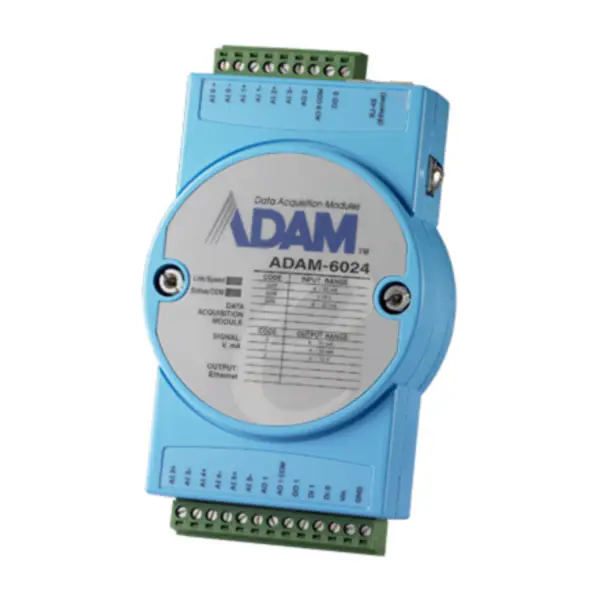 Advantech 12-Kanal isolierter Universal-Eingang/Ausgang Modbus TCP Modul ADAM-6024-A1E IMPORTER