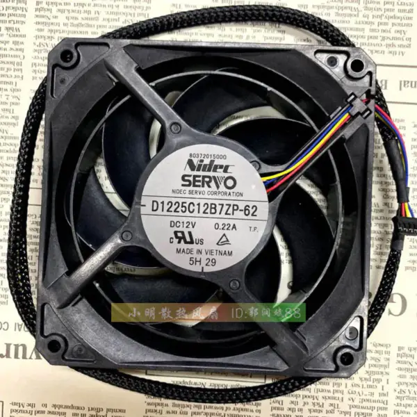 NIDEC 12025 12CM D1225C12B7ZP-62 12V 0.22A Lüfter