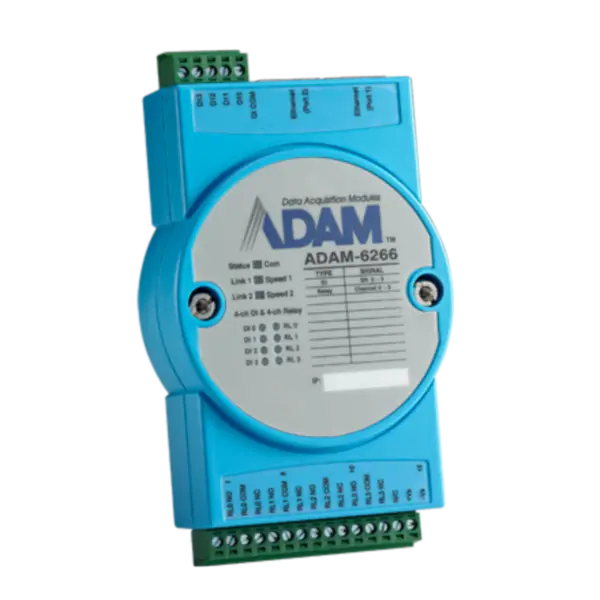 Advantech 4-Kanal-Relaisausgang Modbus TCP Modul mit 4-Kanal-DI ADAM-6266-AE