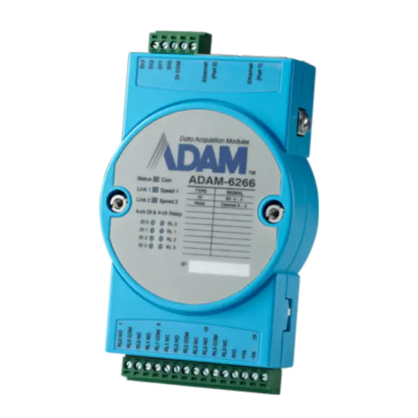 Advantech 4-Kanal-Relaisausgang Modbus TCP Modul mit 4-Kanal-DI ADAM-6266-AE