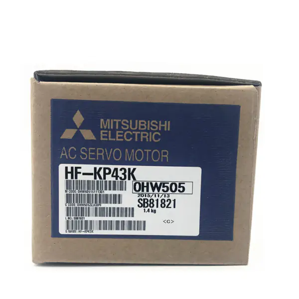 Harga Mitsubishi 400 Watt Elektrische Bremse Encoder Energieeinsparung Flacher Ac Servomotor 400w HF-KP43K