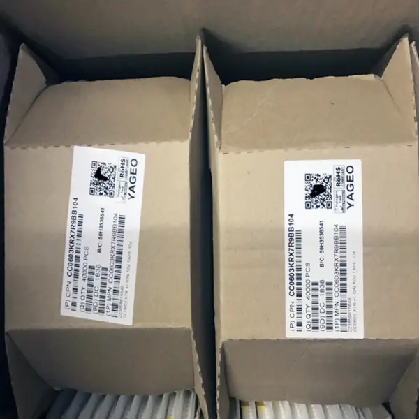 Integrierter Schaltkreis Chip SMD MLCC Kondensator Keramik 0,1uF 50V X7R 10% Pad SMD 0603 125 CC0603KRX7R9BB104