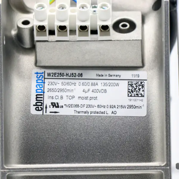 W2E250-HJ52-06 280*280*80mm 230V Vollmetall Hochtemperatur Rittal Schaltschrank Kühlung Ventilator Windkraft