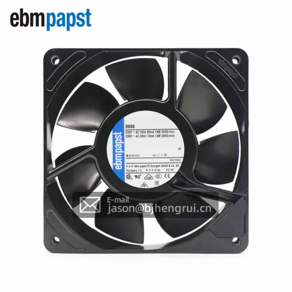 230V 8/9W 12025 12CM Ac Axiallüfter Hochtemperaturbeständig Mechanisch 9956 Ebmpapst Kühlungsventilator