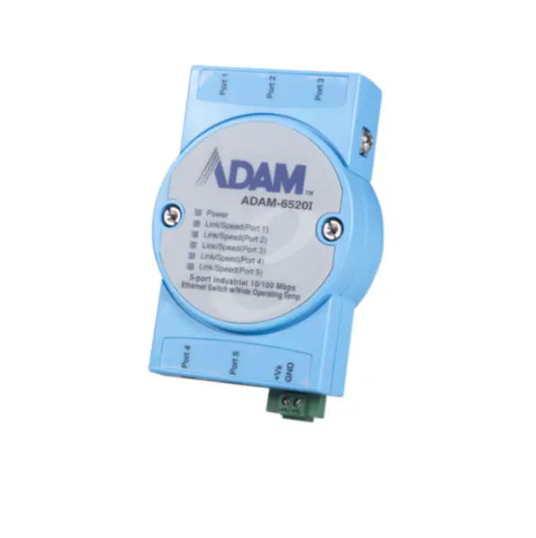 Advantech ADAM-6520I-AE 5FE Unmanaged Ethernet Switch Flexible Montage