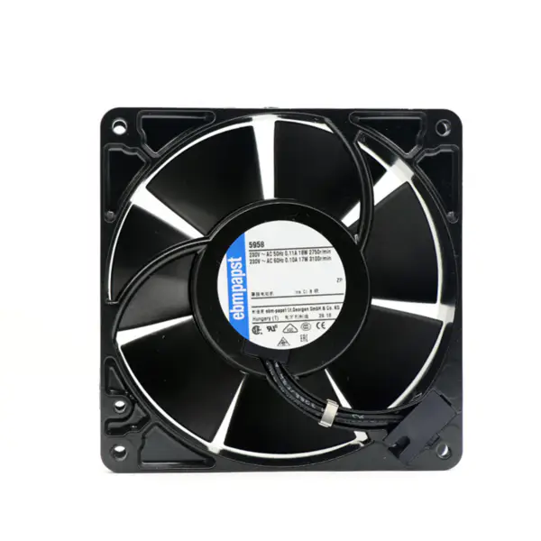 Größe 127 x 127 x 38mm 230 V ac Luftstrom 180m3 / h 2750rpm 5958 ebmpapst Lüfter