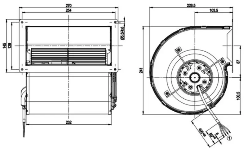 Ebmpapst D4E160-EG06-07 Lüfter