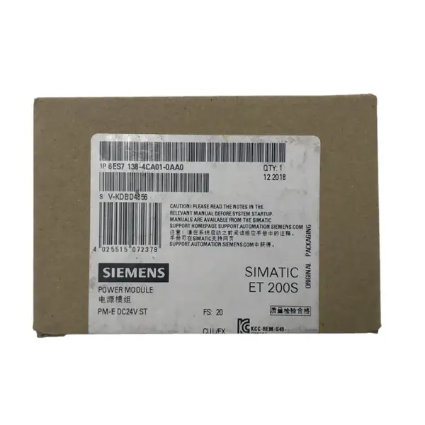 Siemens PLC SIMATIC DP PM-E Leistungsmodul 6ES7138-4CA01-0AA0 für ET 200S