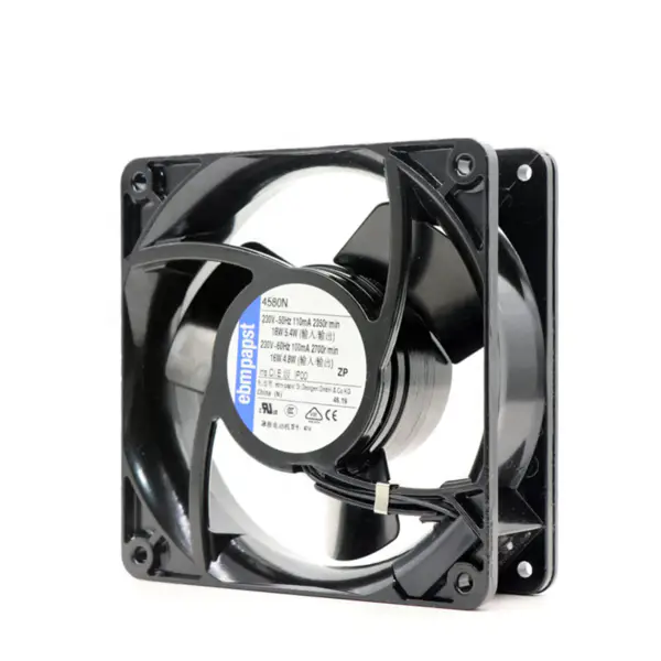 119 x 119 x 38mm 230 V AC air flow 123m3 / h 2350 rpm 4580N Sleeve bearing ebm papst cooling fan