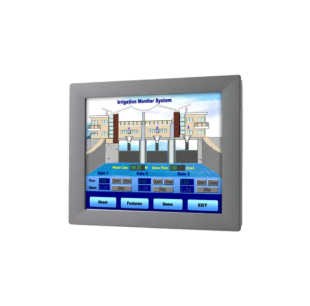 12 Polegadas XGA TFT LED LCD Resistiver Touchscreen Monitor IP65 Industriemonitor